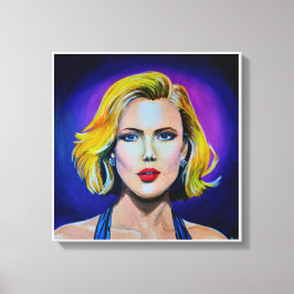 Pop Art Scarlett Johansson Portret Canvas Afdruk