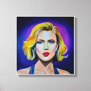 Pop Art Scarlett Johansson Portret Canvas Afdruk