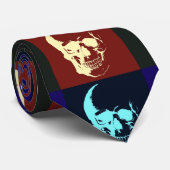 Pop Art Schedel Aangepaste Stropdassen (Opgerold)