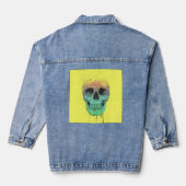 Pop art schedel denim jacket (Achterkant)