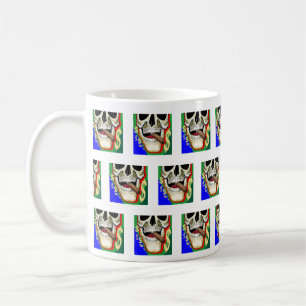 Pop Art Schedel Dollarteken Patroon Koffiemok