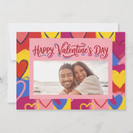 Pop Art Schilderachtige Valentijnsdag Postkaart  Feestdagenkaart