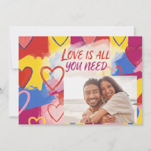 Pop Art Schilderachtige Valentijnskaart  Feestdagenkaart