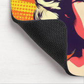 Pop Art Schoonheid Vrouw Muismat (Hoek)
