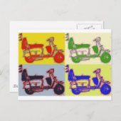POP ART SCOOTER BRIEFKAART (Voorkant / Achterkant)