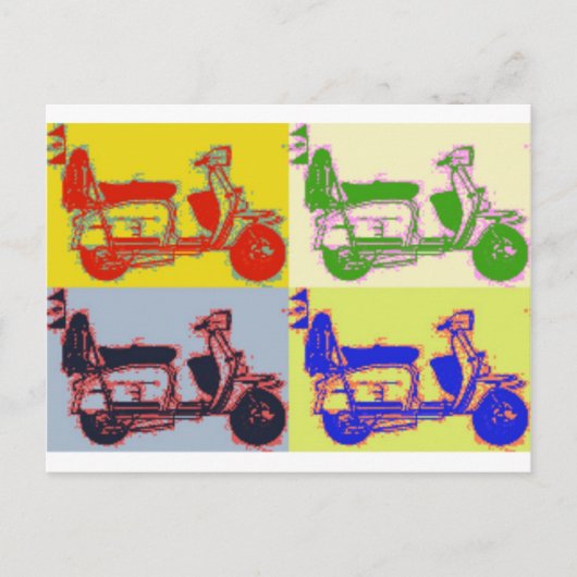 POP ART SCOOTER BRIEFKAART (Voorkant)