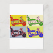 POP ART SCOOTER BRIEFKAART (Voorkant)