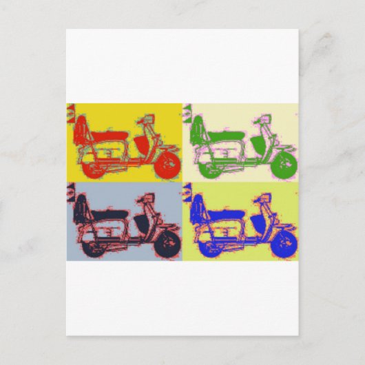 POP ART SCOOTER BRIEFKAART (Voorkant)