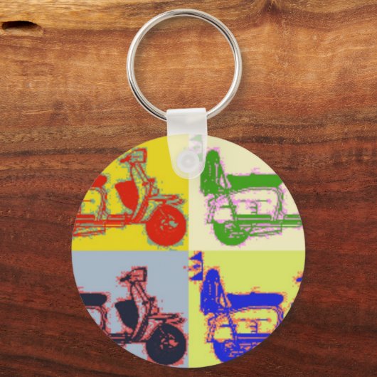 POP ART SCOOTER SLEUTELHANGER (Voorkant)