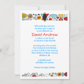 POP ART SCRIBBLY Bar Mitzvah Uitnodiging (Voorkant)