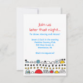 POP ART SCRIBBLY Bat Mitzvah Party Kaart (Voorkant)