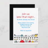 POP ART SCRIBBLY Bat Mitzvah Party Kaart (Voorkant / Achterkant)