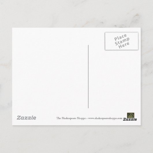 Pop Art Shakespeare Briefkaart (Achterkant)