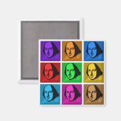 Pop Art Shakespeare Magneet (Voorkant / Achterkant)