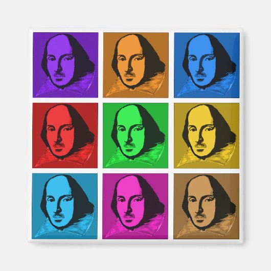 Pop Art Shakespeare Magneet (Voorkant)