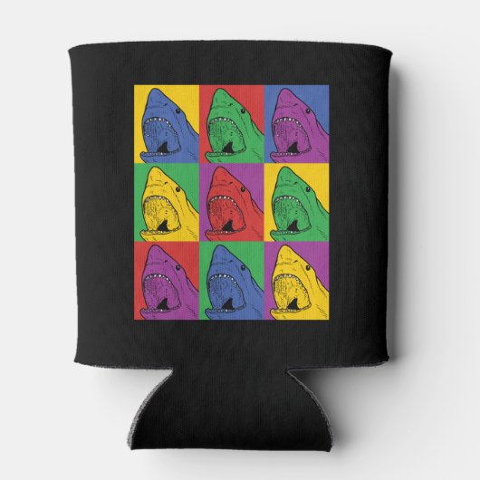 Pop Art Shark Blikjeskoeler (Achterkant)