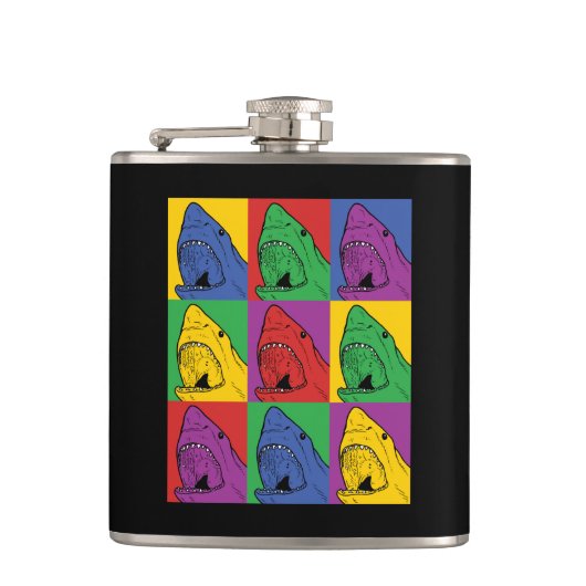 Pop Art Shark Heupfles (Voorkant)