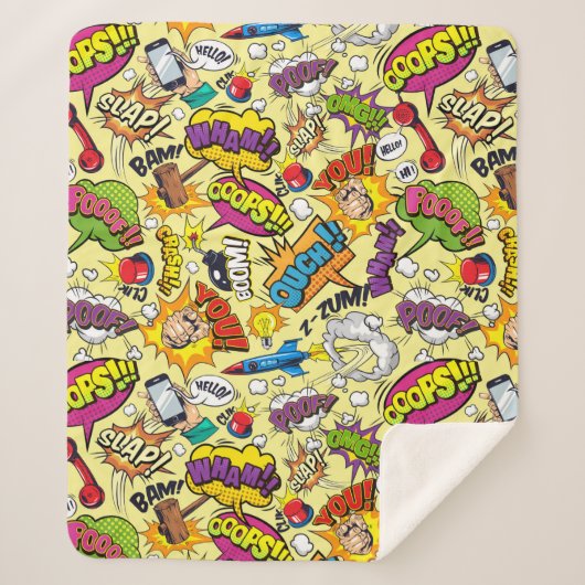 Pop Art Sherpa Deken (Voorkant)