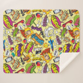 Pop Art Sherpa Deken (Voorkant (horizontaal))