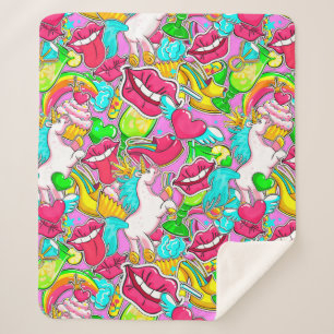 Pop Art Sherpa Deken