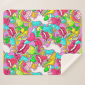 Pop Art Sherpa Deken (Voorkant (horizontaal))