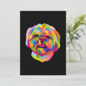Pop Art Shih Tzu Cute Puppy Eigenaar Bedankkaart (Staand voorkant)