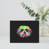 Pop Art Shih Tzu Hondenliefhebbers Briefkaart (Staand voorkant)