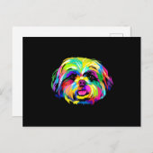 Pop Art Shih Tzu Hondenliefhebbers Briefkaart (Voorkant / Achterkant)