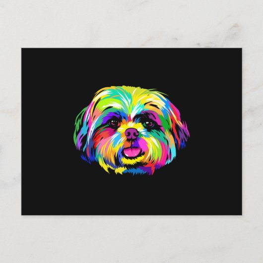 Pop Art Shih Tzu Hondenliefhebbers Briefkaart (Voorkant)