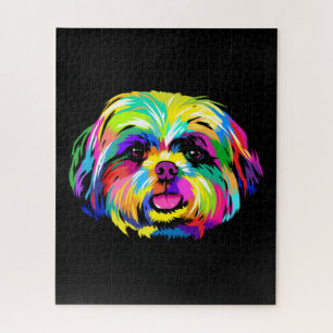 Pop Art Shih Tzu Hondenliefhebbers Legpuzzel