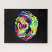 Pop Art Shih Tzu Hondenliefhebbers Legpuzzel (Horizontaal)
