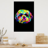 Pop Art Shih Tzu Hondenliefhebbers Poster (Keuken)