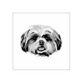 Pop Art Shih Tzu Hondenliefhebbers Rubberstempel (Afrduk)