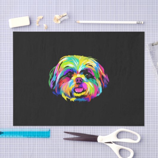 Pop Art Shih Tzu Hondenliefhebbers Tissuepapier (Craft)