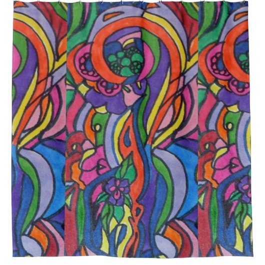 Pop Art Shower Curtain Douchegordijn (Voorkant)