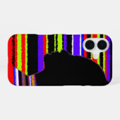 Pop Art Silhouette iPhone 16 Hoesje (Achterkant horizontaal)
