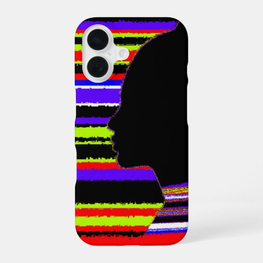 Pop Art Silhouette iPhone 16 Hoesje (Achterkant)