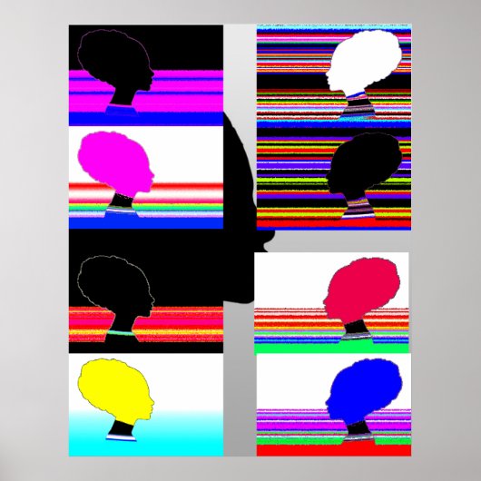 Pop Art Silhouettes Poster (Voorkant)