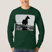 Pop Art Sjabloon Deep Forest Green Elegant Modern T-shirt (Voorkant)