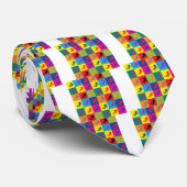 Pop Art Skiing Stropdas (Opgerold)