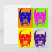 Pop Art Skull Briefkaart (Voorkant / Achterkant)