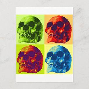 Pop Art Skull Briefkaart