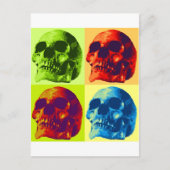 Pop Art Skull Briefkaart (Voorkant)