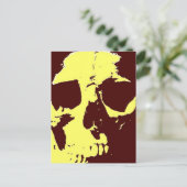Pop Art Skull Briefkaart (Staand voorkant)