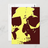 Pop Art Skull Briefkaart (Voorkant / Achterkant)