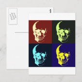 Pop Art Skull Briefkaart (Voorkant / Achterkant)