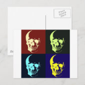Pop Art Skull Briefkaart (Voorkant / Achterkant)