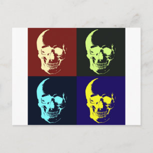 Pop Art Skull Briefkaart