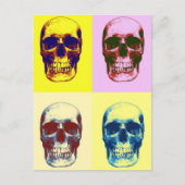 Pop Art Skull Briefkaart (Voorkant)
