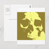 Pop Art Skull Briefkaart (Voorkant / Achterkant)